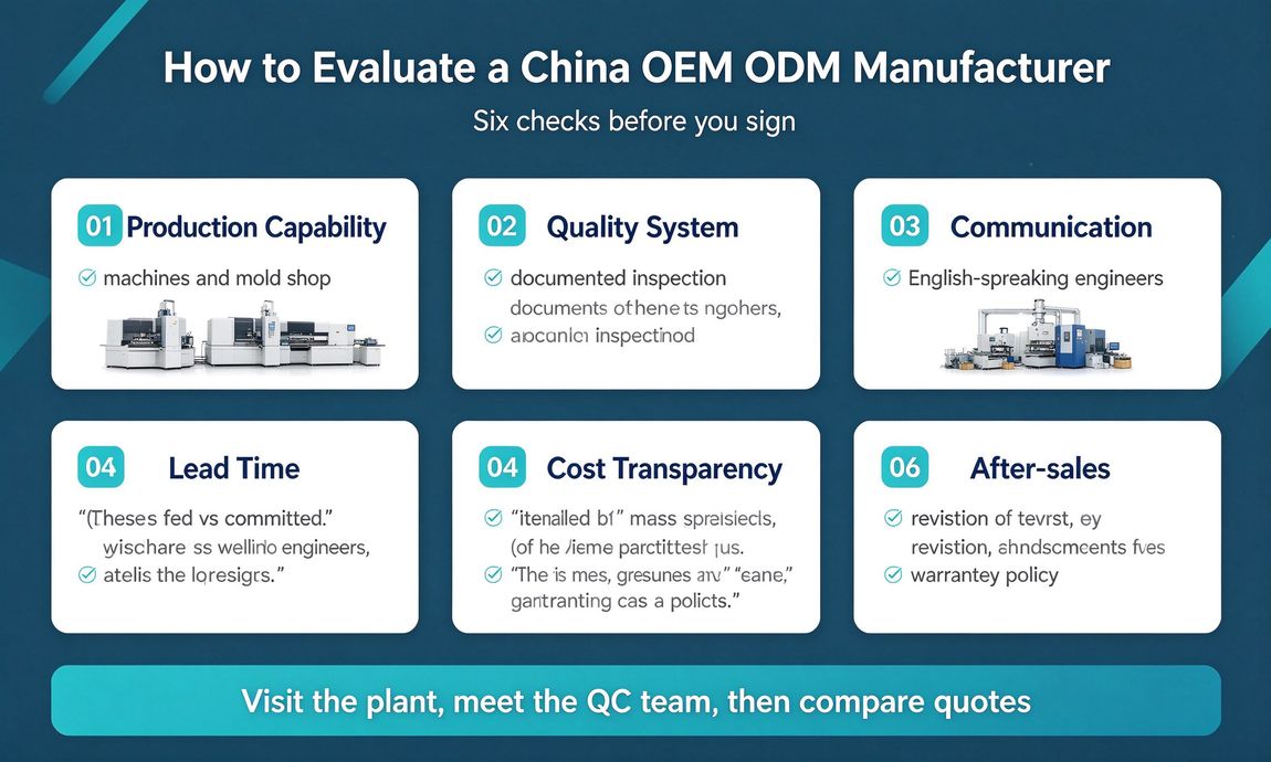 What critical factors should you evaluate when selecting a China OEM ODM manufacturer