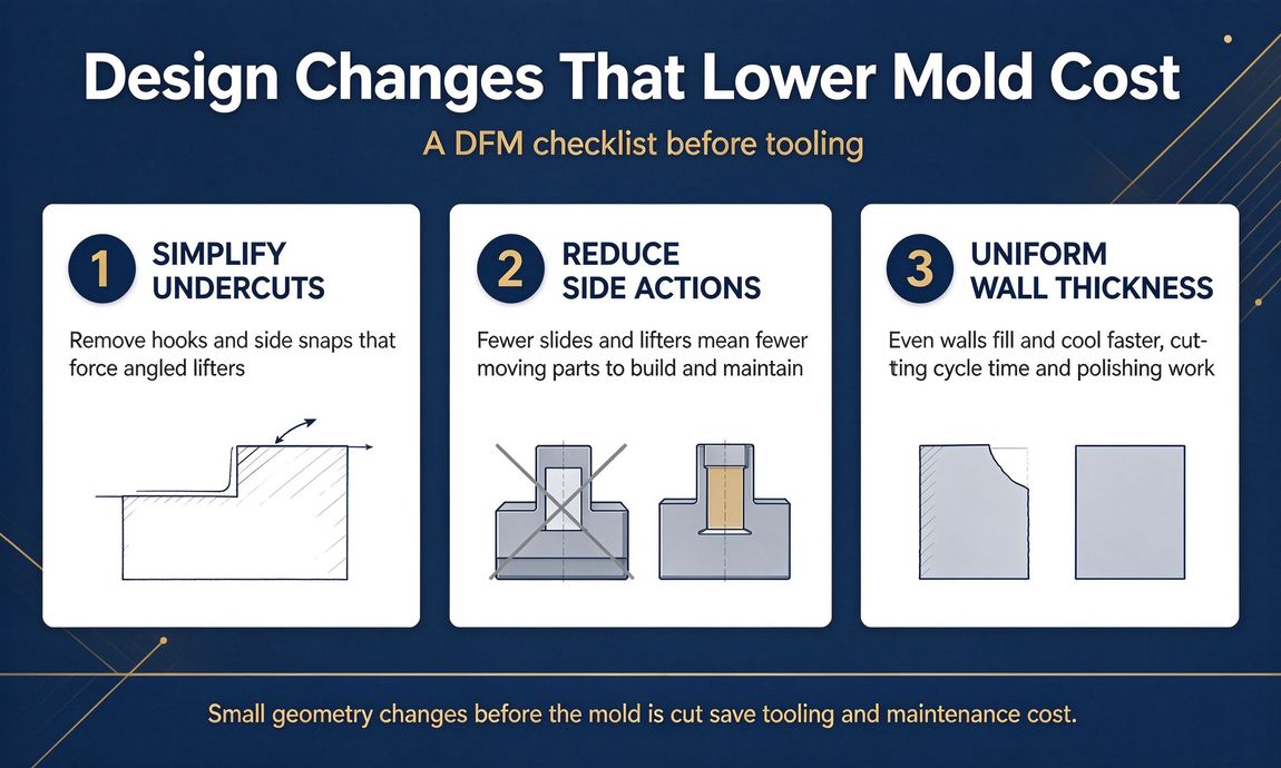 How to optimize your product design to reduce mold cost for injection molding projects
