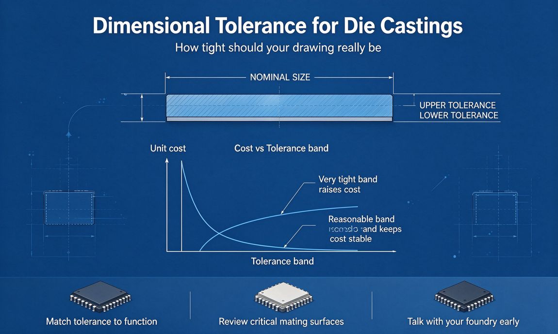 How to evaluate dimensional tolerance requirement for custom die-cast components